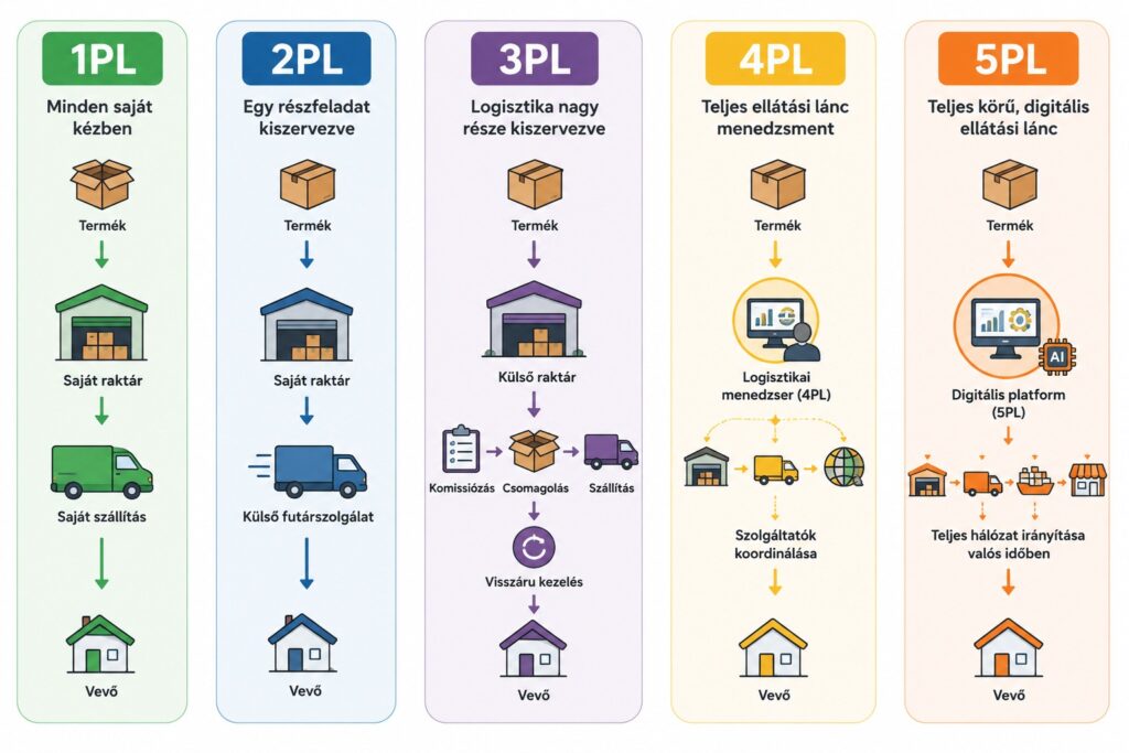 1PL, 2PL, 3PL, 4PL és 5PL logisztika