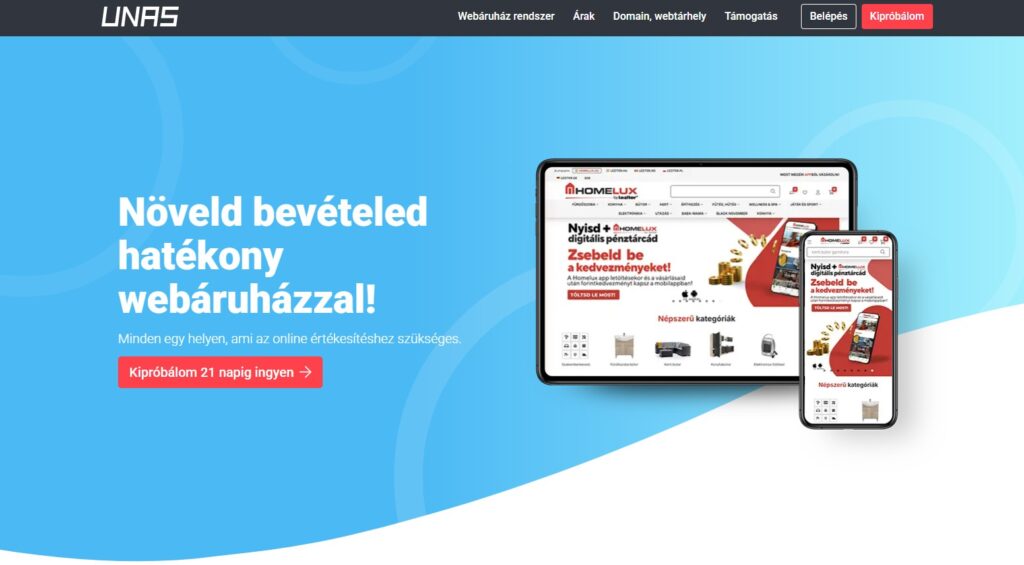 unas webshop motor